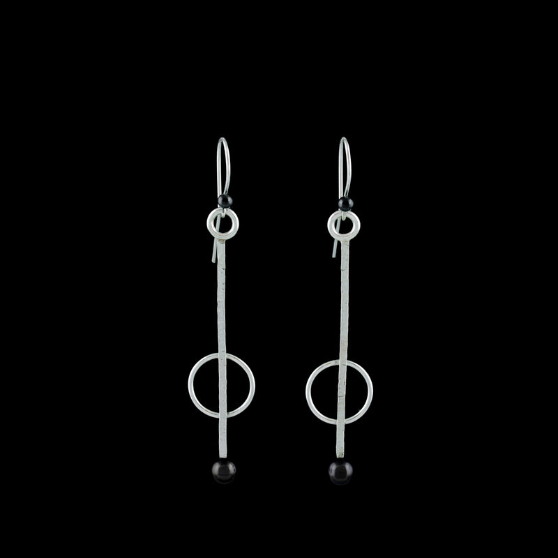 Line Segments II Earrings - Silver