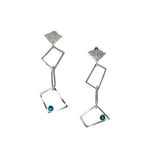 Trapezoid Dangle Post Earrings