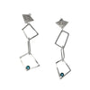 Trapezoid Dangle Post Earrings