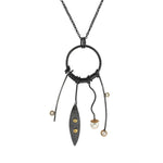 Black Gold Pendant Necklace