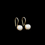 Gold and Pearl Color Spot earrings
