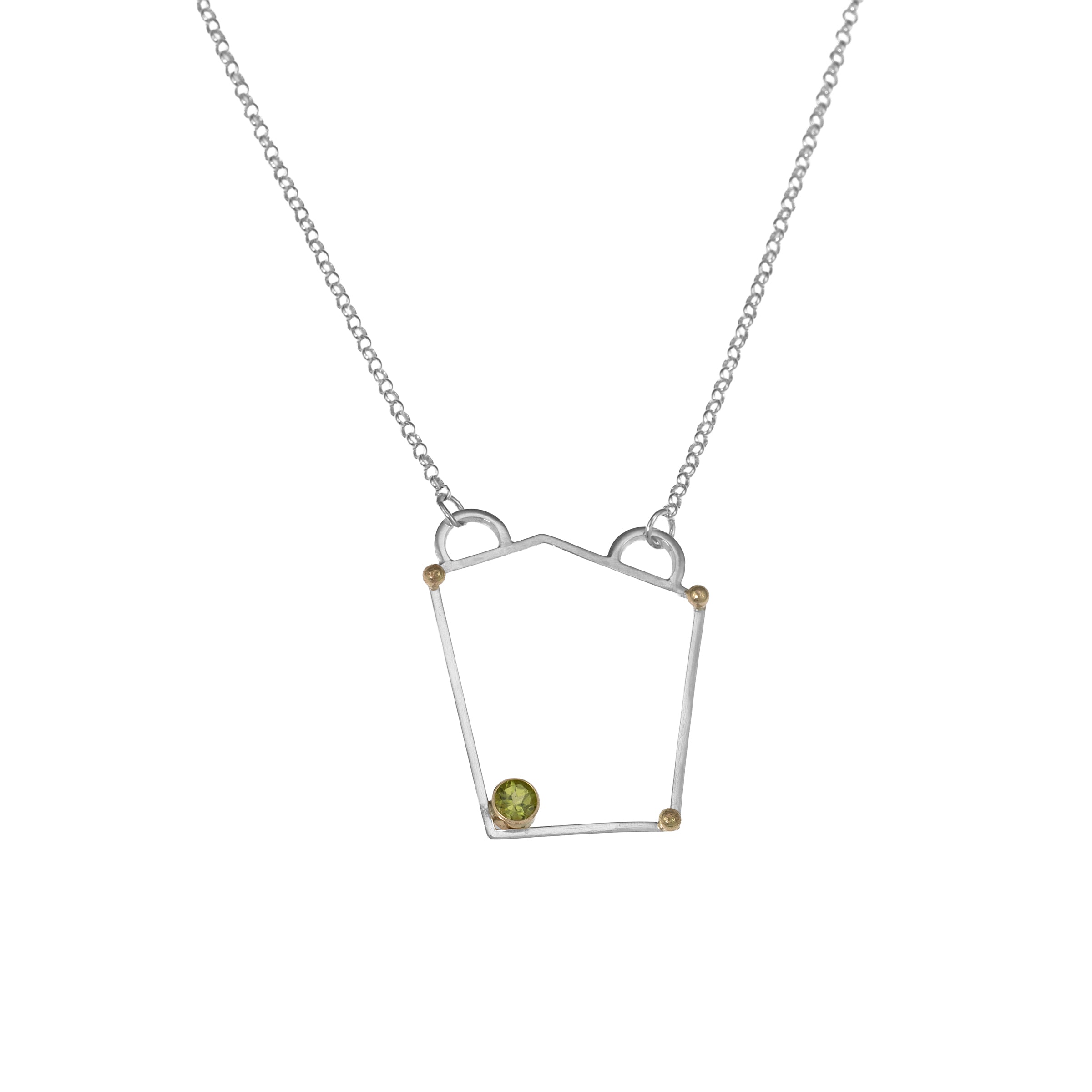 Big Green Trapezoid Necklace