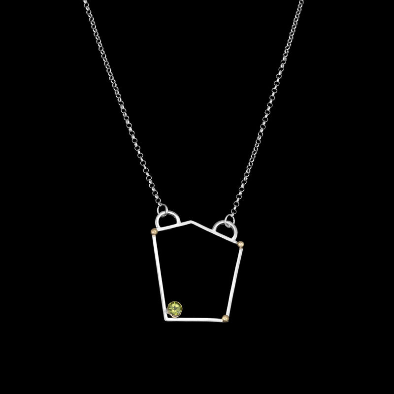 Big Green Trapezoid Earrings
