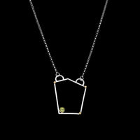 Big Green Trapezoid Necklace