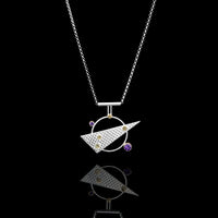 Linear Statement V Pendant Necklace
