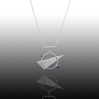 Linear Statement V Pendant Necklace