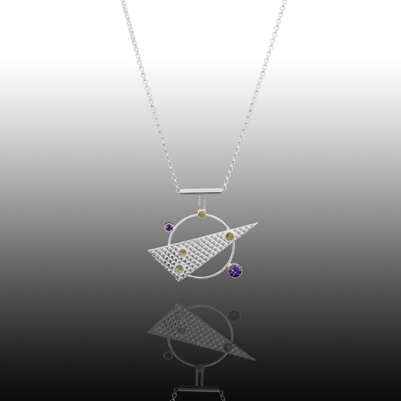 Linear Statement V Pendant Necklace