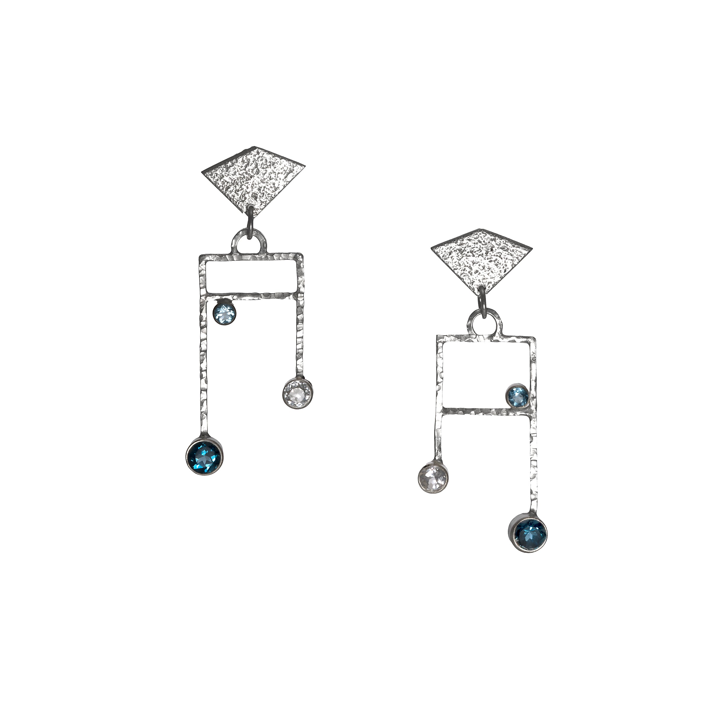 Art Deco in Blue Earrings