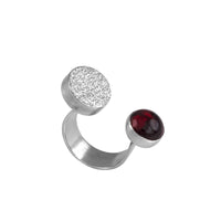 Garnet Orbit Ring