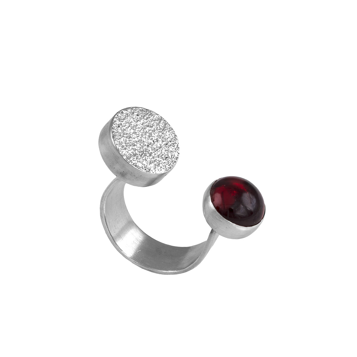 Garnet Orbit Ring