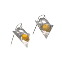 Golden Opal Drop Earrings