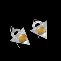 Golden Opal Drop Earrings