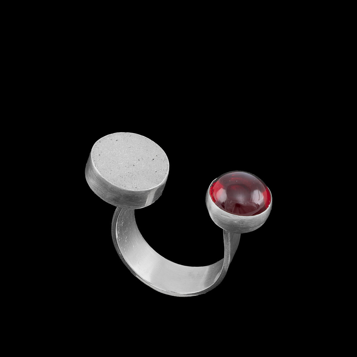 Garnet Orbit Ring