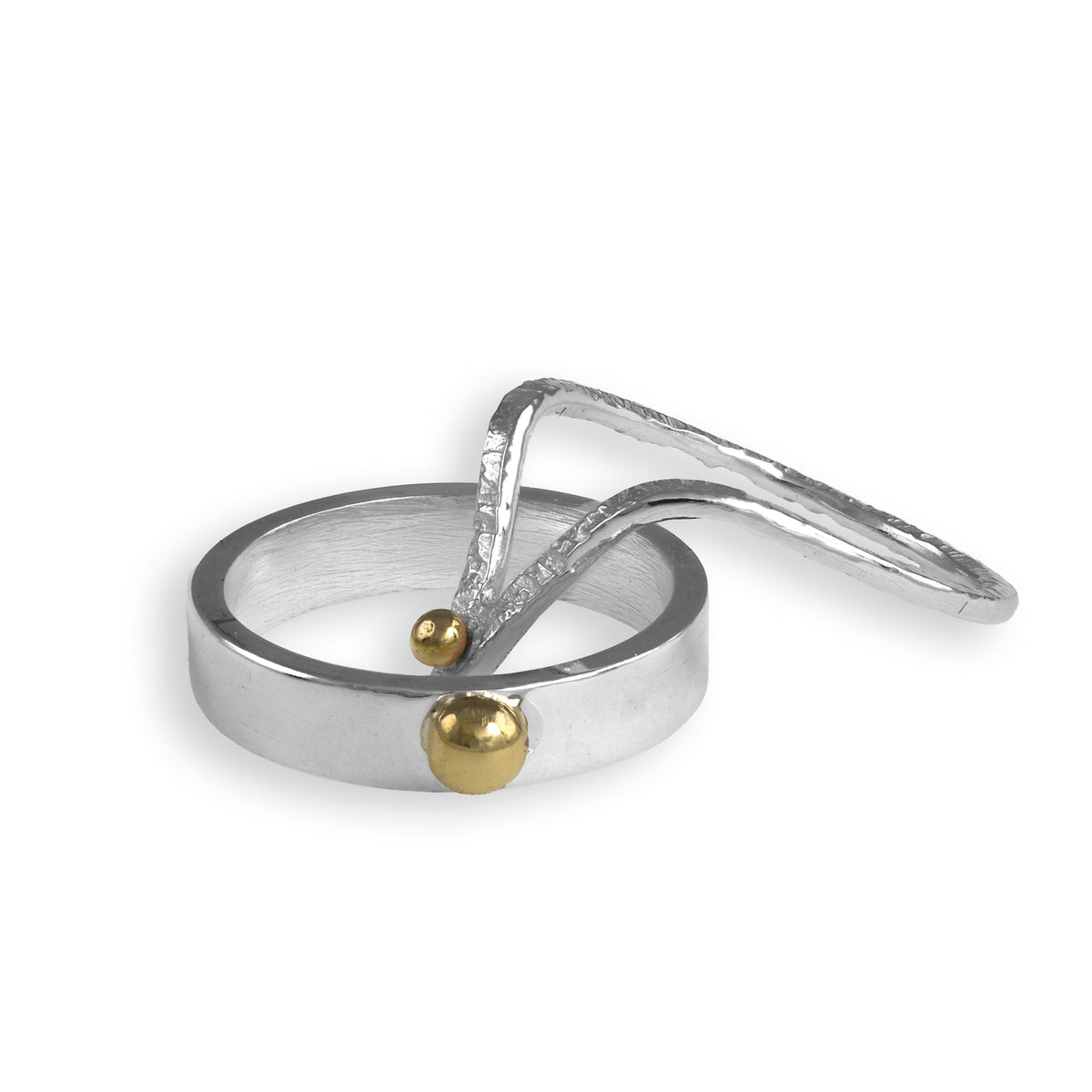 Silver and Gold Stacking Rings