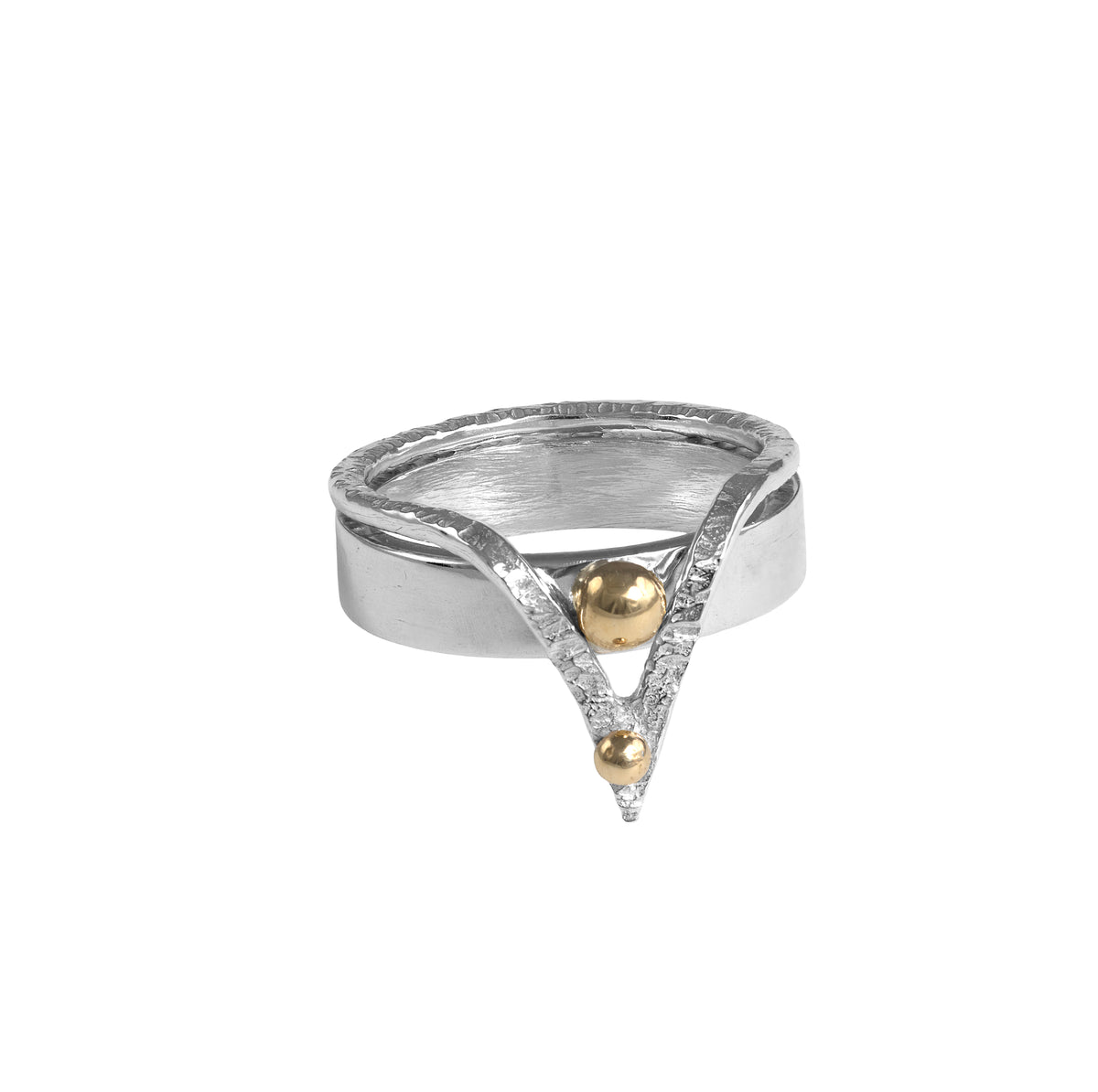 Silver and Gold Stacking Rings