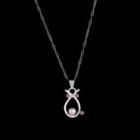 Pink Pearl Pendant Necklace