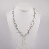 Fun, “exes and ohs” chain necklace handcrafted from Argentium sterling silver.