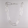 Dramatic 36” chain necklace, handcrafted from large organically shaped links of Argentium sterling silver. 