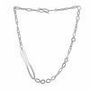 Contemporary, asymmetrical chain necklace, handcrafted from Argentium sterling silver.