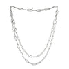 Long, 36” chain necklace, handcrafted and forged in Argentium sterling silver. 