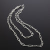 Long, 36” chain necklace, handcrafted and forged in Argentium sterling silver. 