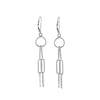 Hand-crafted dangle earrings hand-fabricated from Argentium sterling silver with secure lever back wires.