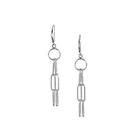 Hand-crafted dangle earrings hand-fabricated from Argentium sterling silver with secure lever back wires.