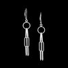 Hand-crafted dangle earrings hand-fabricated from Argentium sterling silver with secure lever back wires.
