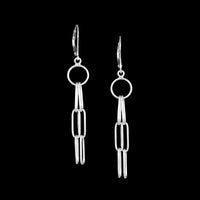 Hand-crafted dangle earrings hand-fabricated from Argentium sterling silver with secure lever back wires.