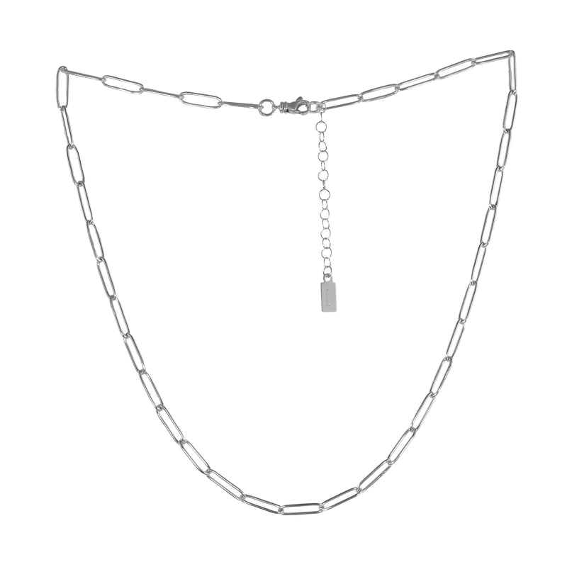 Simple chain necklace, hand-crafted in Argentium sterling silver.