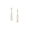 Hand-crafted dangle earrings in 14K gold with secure lever back wires.