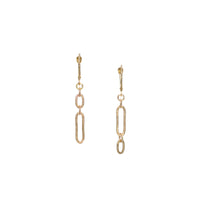 Hand-crafted dangle earrings in 14K gold with secure lever back wires.