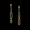 Hand-crafted dangle earrings in 14K gold with secure lever back wires.