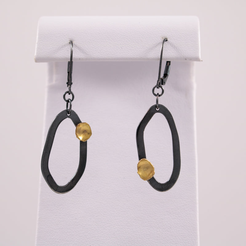 Sibling Rivalry II Earrings - Oxidized