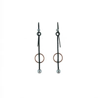 Line Segments I Earrings - Rose Gold