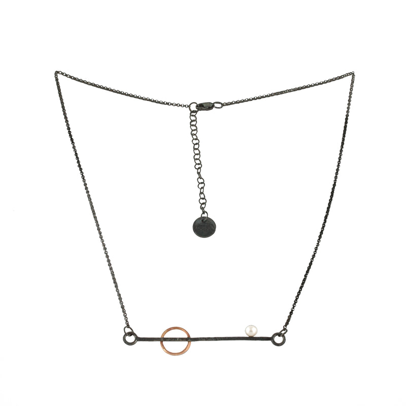 Line Segments I Necklace - Rose Gold