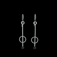 Line Segments II Earrings - Silver