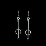 "Line Segments II" Earrings - Silver