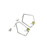 Big Green Trapezoid Earrings