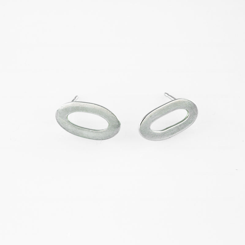 Stud earrings handcrafted in Argentium sterling silver with a sterling silver post back.