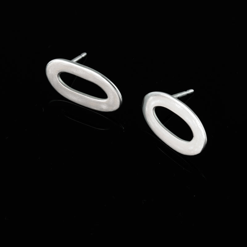 Stud earrings handcrafted in Argentium sterling silver with a sterling silver post back.