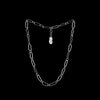 Contemporary, chain necklace, handcrafted with organically shaped links of Argentium sterling silver.