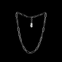 Contemporary, chain necklace, handcrafted with organically shaped links of Argentium sterling silver.