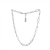 Contemporary, chain necklace, handcrafted with organically shaped links of Argentium sterling silver.