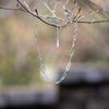 Contemporary, chain necklace, handcrafted with organically shaped links of Argentium sterling silver.