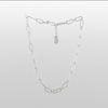 Contemporary, chain necklace, handcrafted with organically shaped links of Argentium sterling silver.