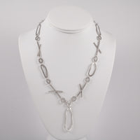 Fun, “exes and ohs” chain necklace handcrafted from Argentium sterling silver.