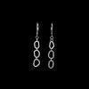 Contemporary dangle earrings, handcrafted in Argentium sterling silver with sterling silver lever back ear wires.