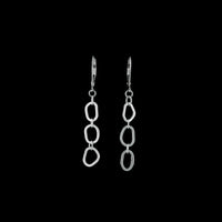 Contemporary dangle earrings, handcrafted in Argentium sterling silver with sterling silver lever back ear wires.