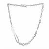 Contemporary, asymmetrical chain necklace, handcrafted from Argentium sterling silver.